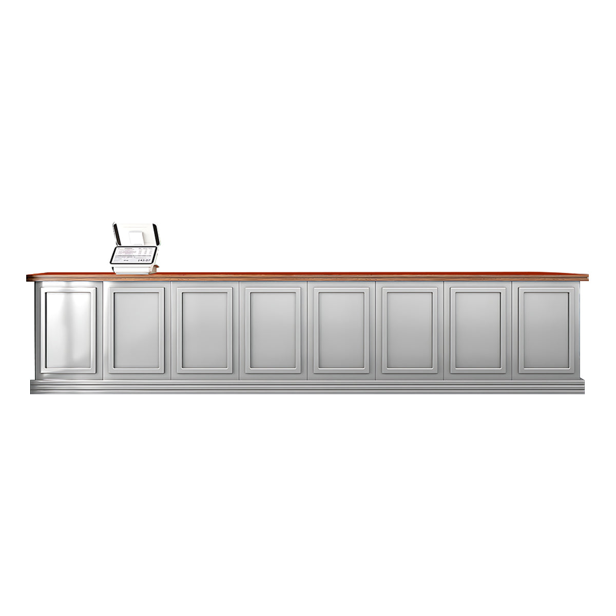 Reception Desk, White, White finish, L39" x W24" x H39", for reception area or front office, commercial reception furniture