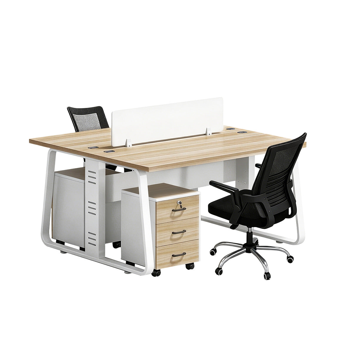 Face-to-Face Desk 47–142 in Wide with Steel Base