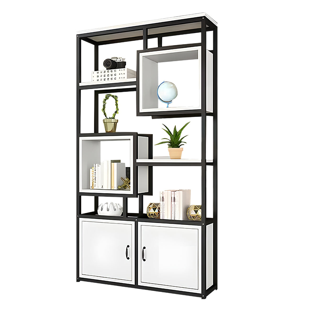 Minimalist Floor Standing Living Room Partition Storage Shelves
