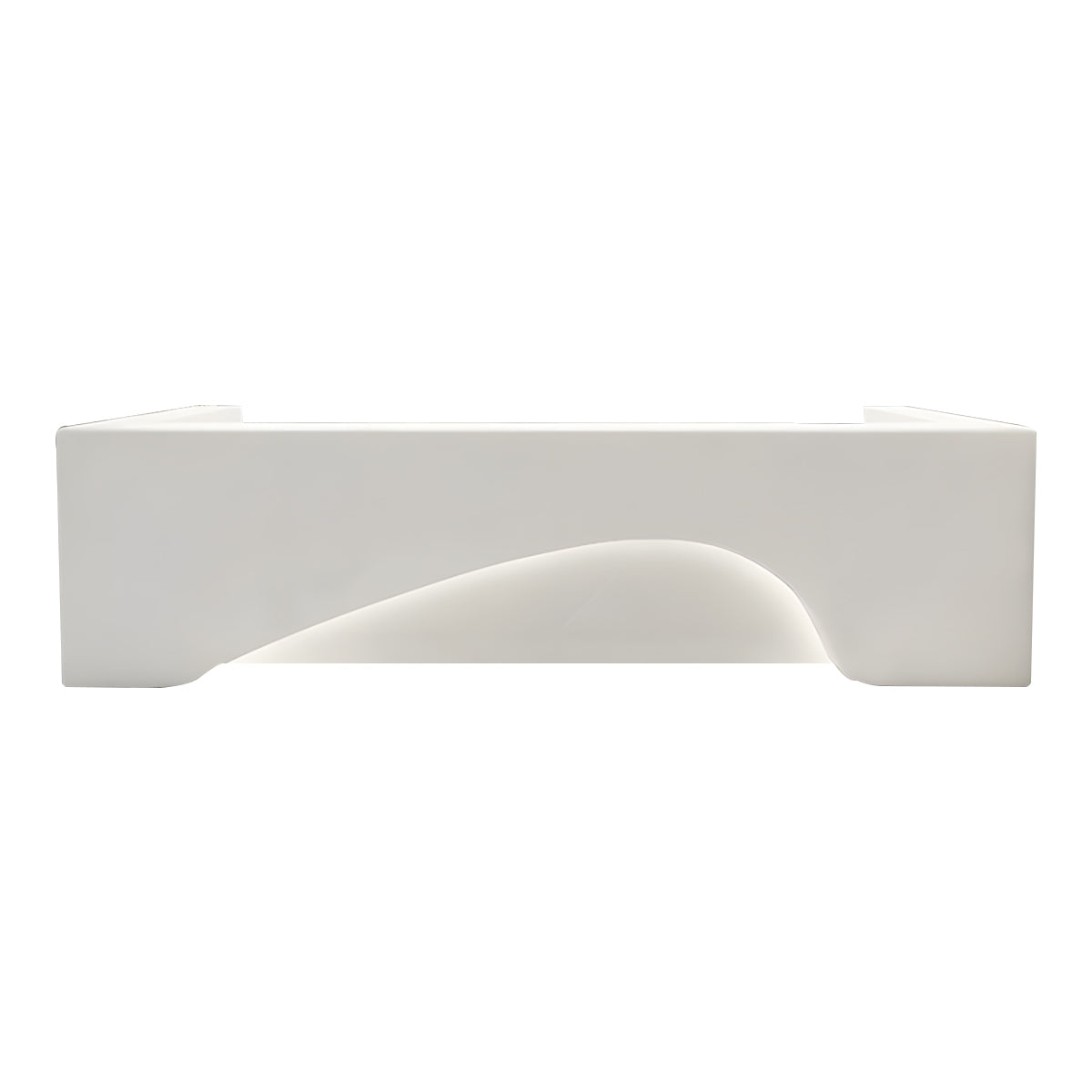 Curved Lacquered Reception Desk 71–134 in Wide