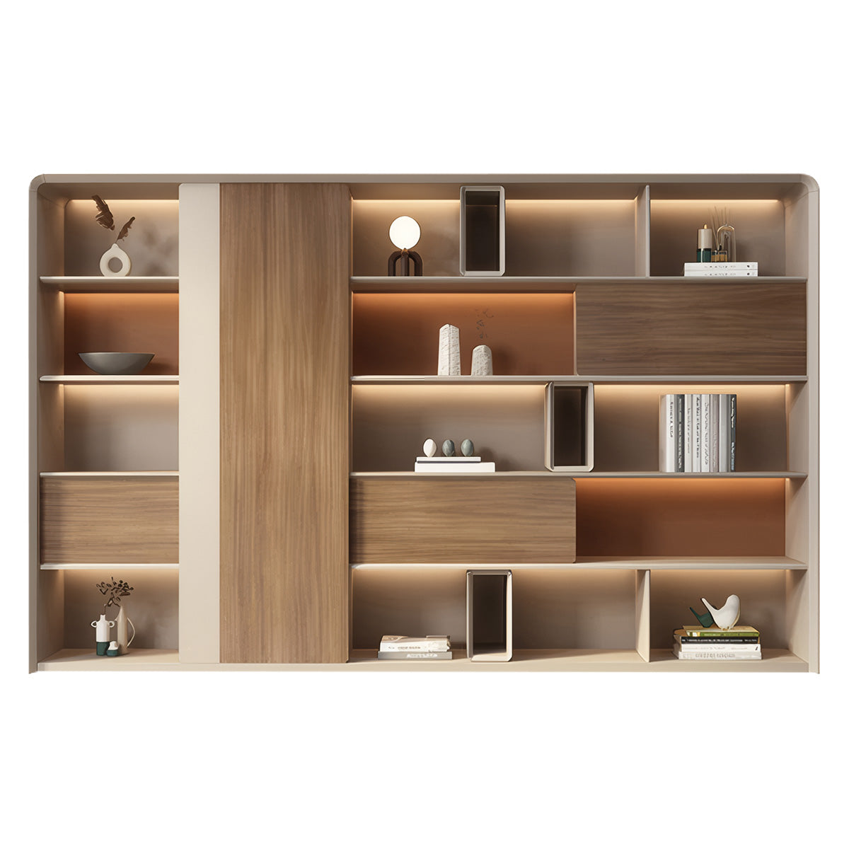 Storage Cabinet, Type B, L126" x W16" x H79", for office storage space, office storage furniture