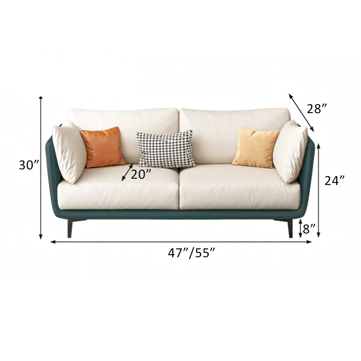 General product image 8 — Modern Sofa 28-79 in Wide with Lumbar Support for Living Room