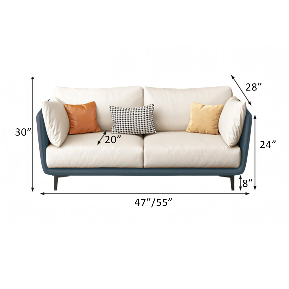 General product image 9 — Modern Sofa 28-79 in Wide with Lumbar Support for Living Room