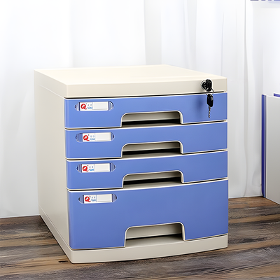 Lockable Desktop File Cabinet with 2–14 Tiers