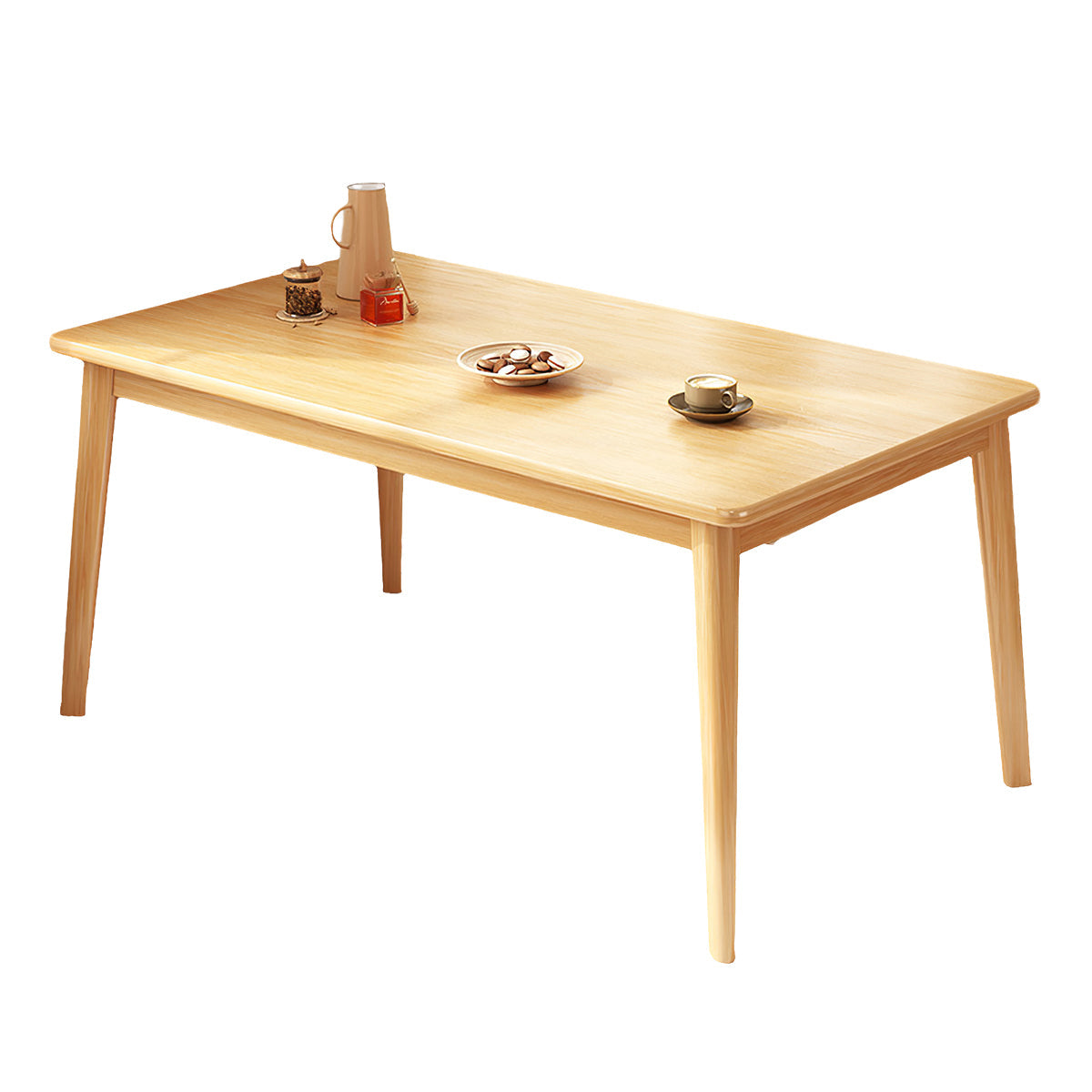 Dining Table with Backrest, Solid Wood & Space-Saving for Dining Room