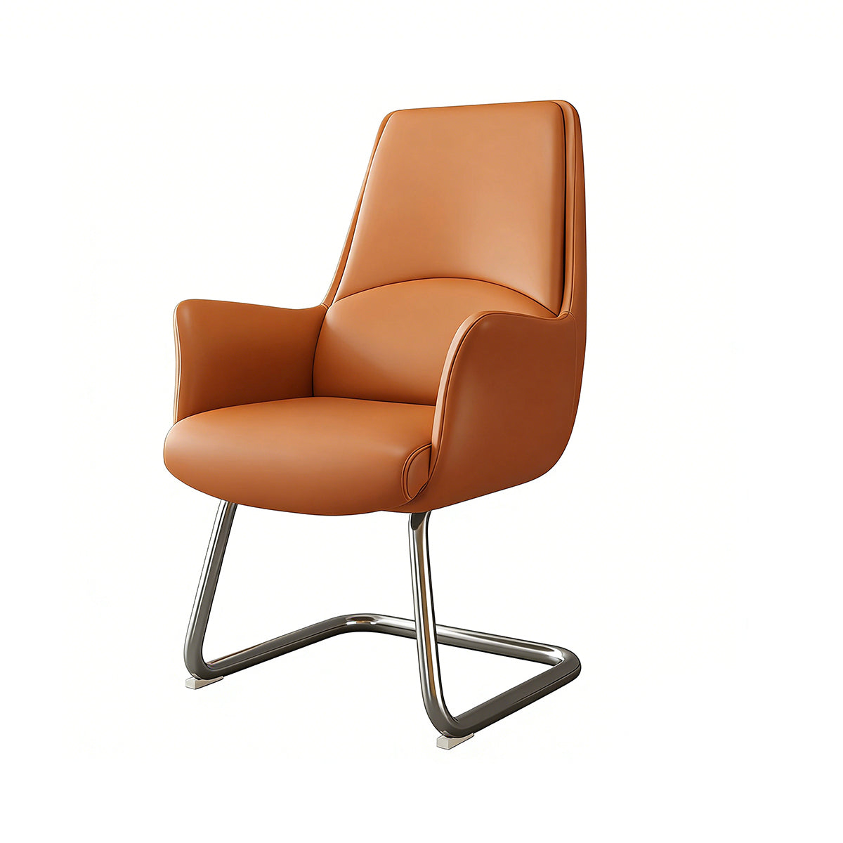 Office Chair, Orange, Orange finish, L20" x W24" x H41", for meeting room or boardroom, modern boardroom furniture