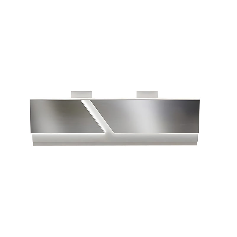 Wavy Reception Desk 39–87 in Wide, Two-Tier Top