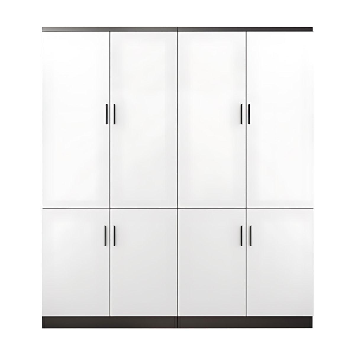 Anzhap office storage cabinet with alloy handles, rear and privacy panel view