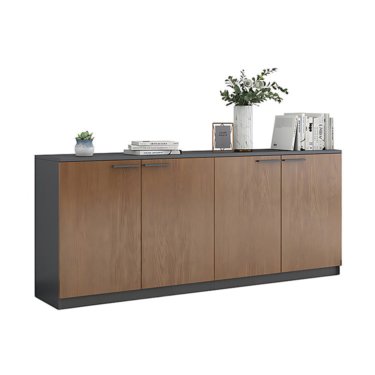 File Cabinet, 4 Teak Low Cabinet, Teak finish, for office storage space, office storage furniture