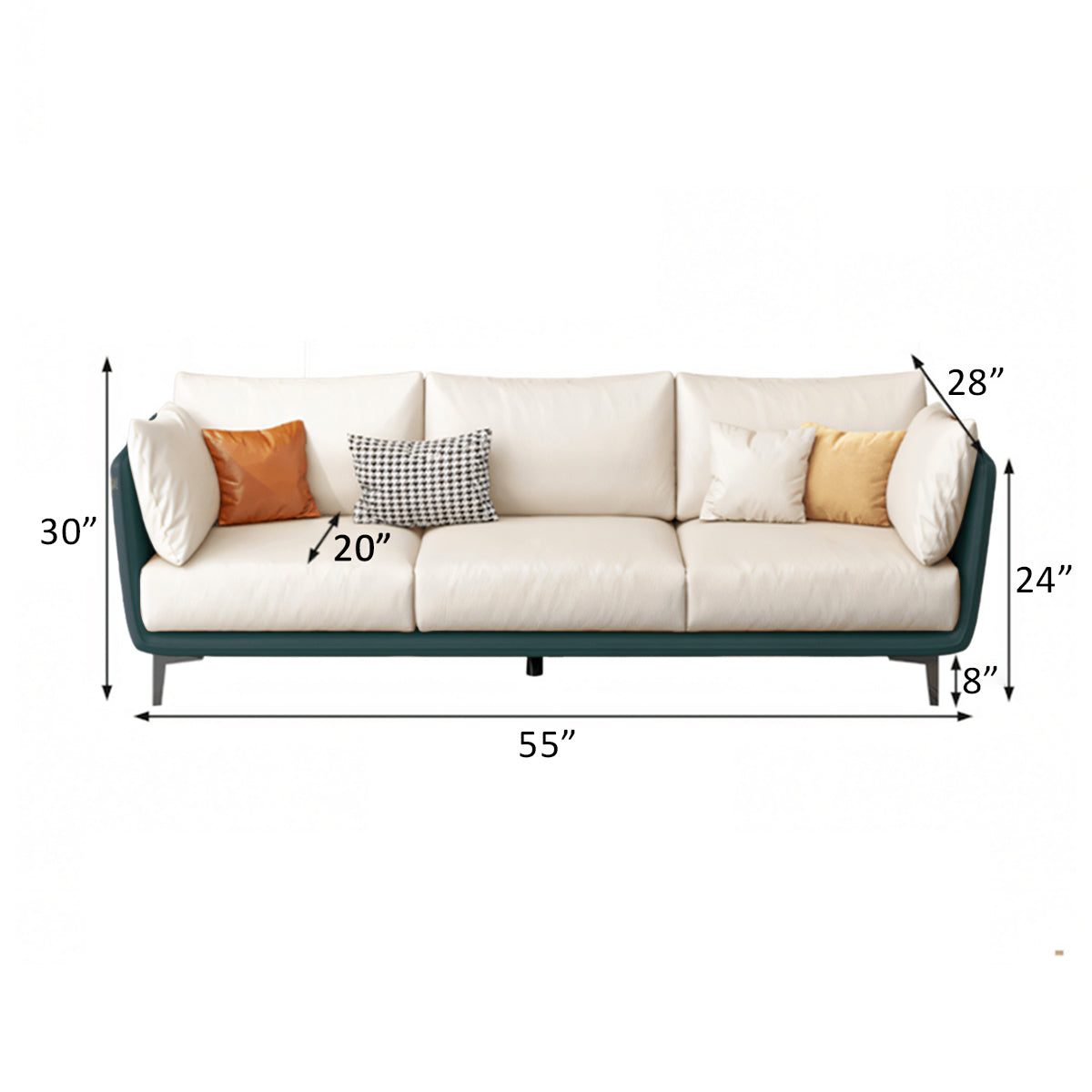 General product image 17 — Modern Sofa 28-79 in Wide with Lumbar Support for Living Room