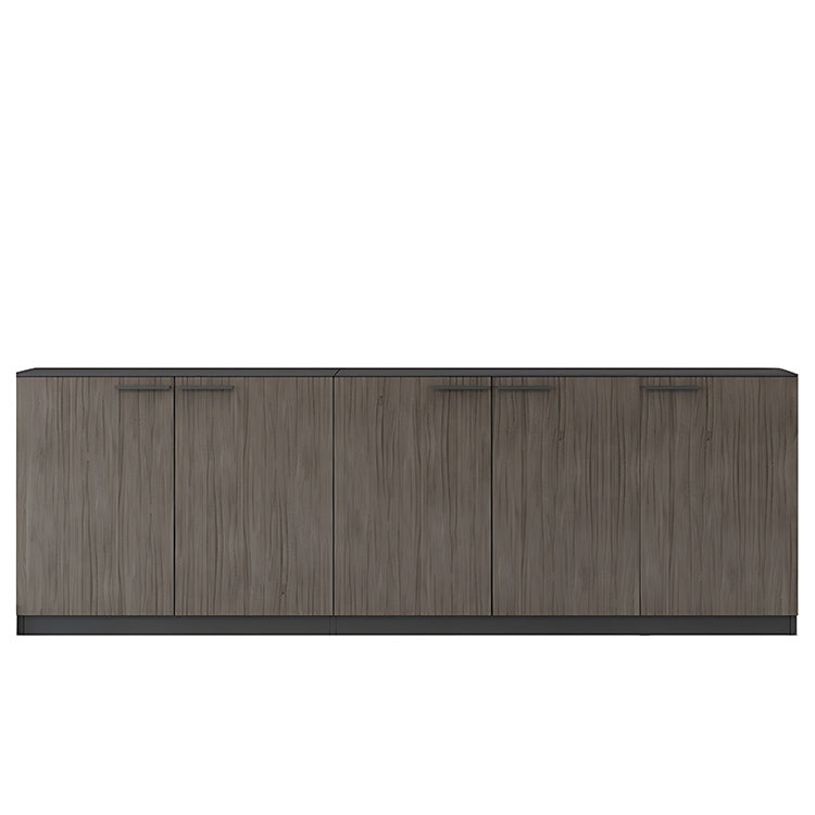 File Cabinet, 5 Grey Oak Low Cabinet, Grey Oak finish, for office storage space, office storage furniture