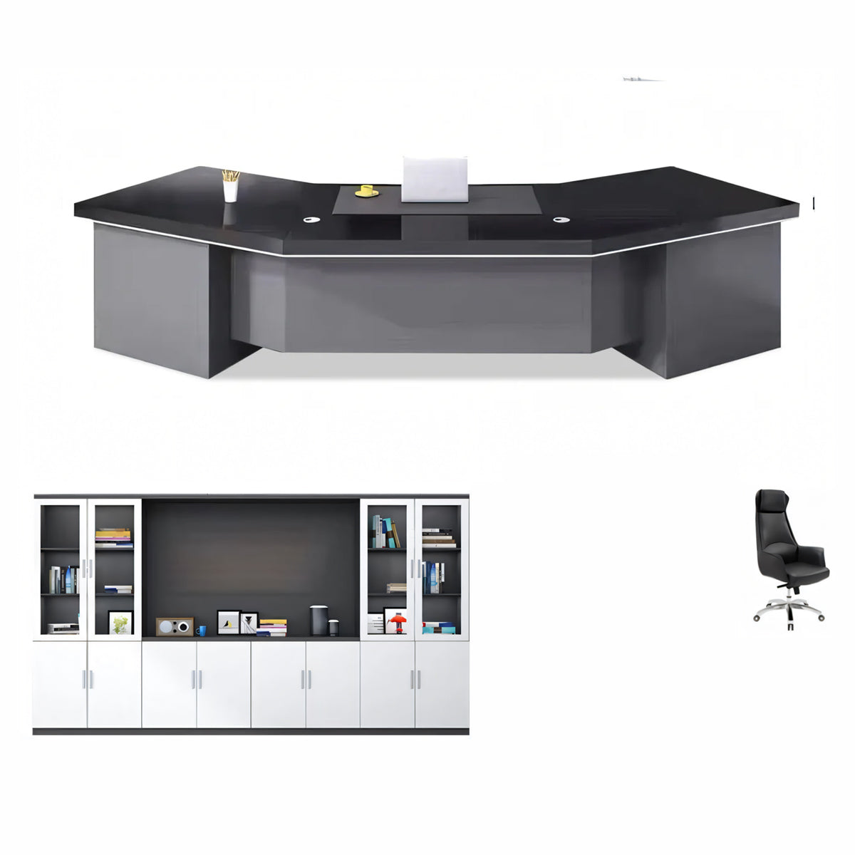 Executive Desk 87–126 in Wide with Dial Lock