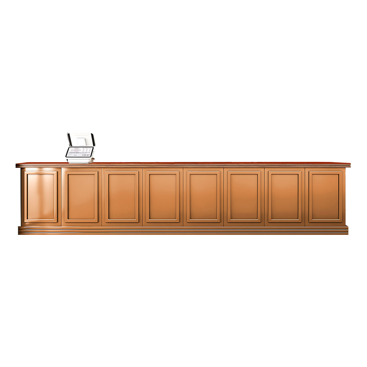 Reception Desk, Orange, Orange finish, L39" x W24" x H39", for reception area or front office, commercial reception furniture