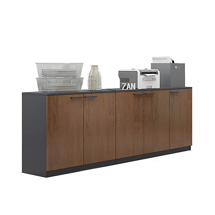File Cabinet, 5 Teak Low Cabinet, Teak finish, for office storage space, office storage furniture