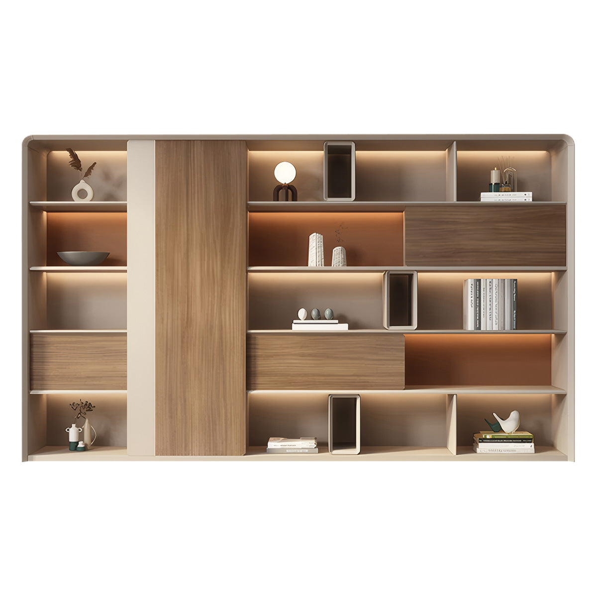Storage Cabinet, Type B, L142" x W16" x H79", for office storage space, office storage furniture
