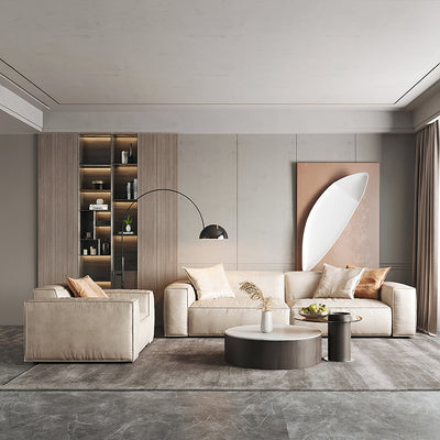 Straight Sofa 43–118 in Wide with Wide Armrests