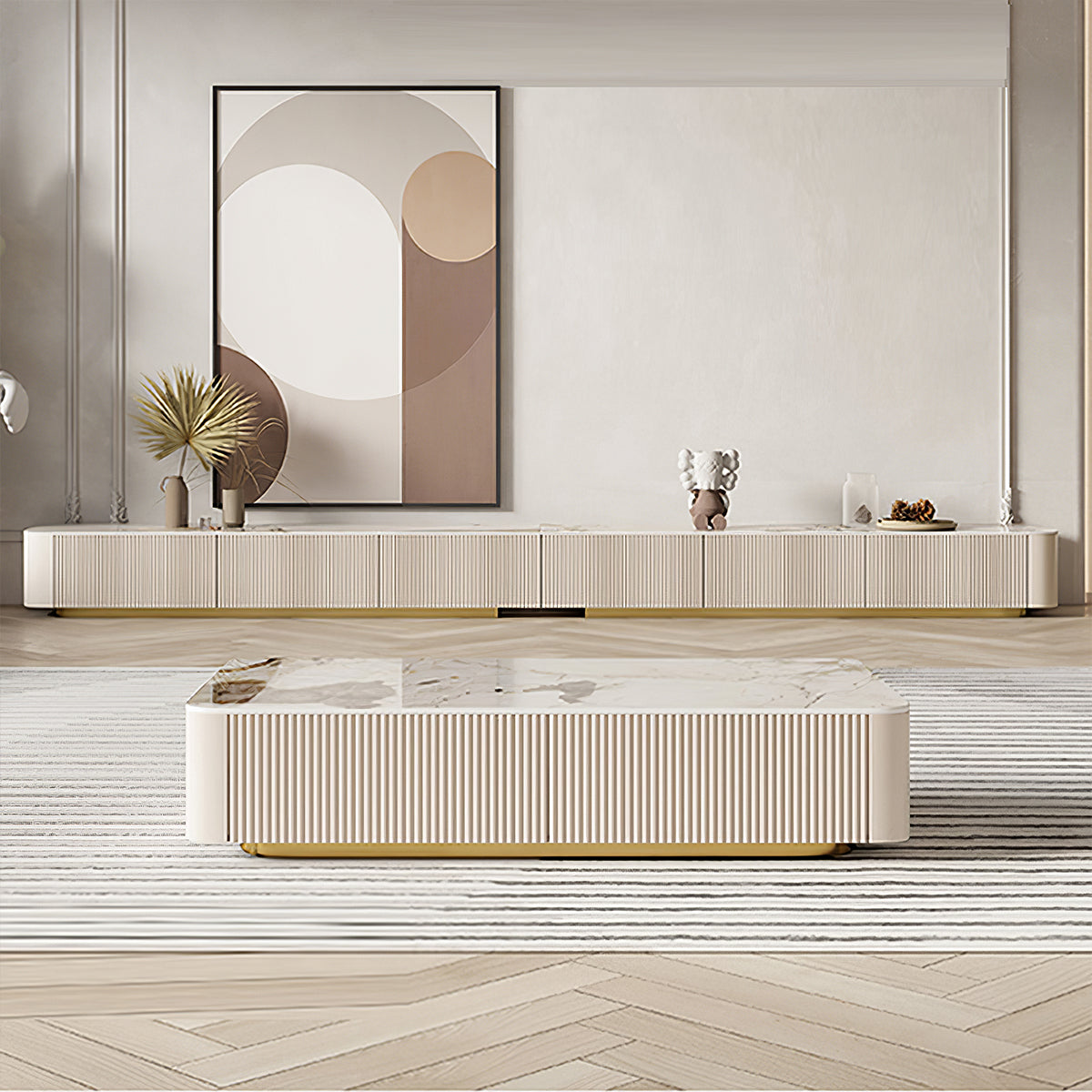 General product image 3 — Modern Rectangular TV Stand with Sintered Stone for Living Room