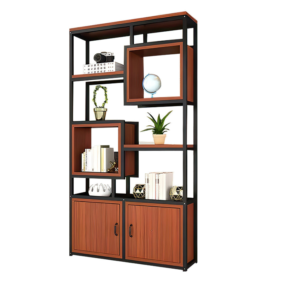 Minimalist Floor Standing Living Room Partition Storage Shelves