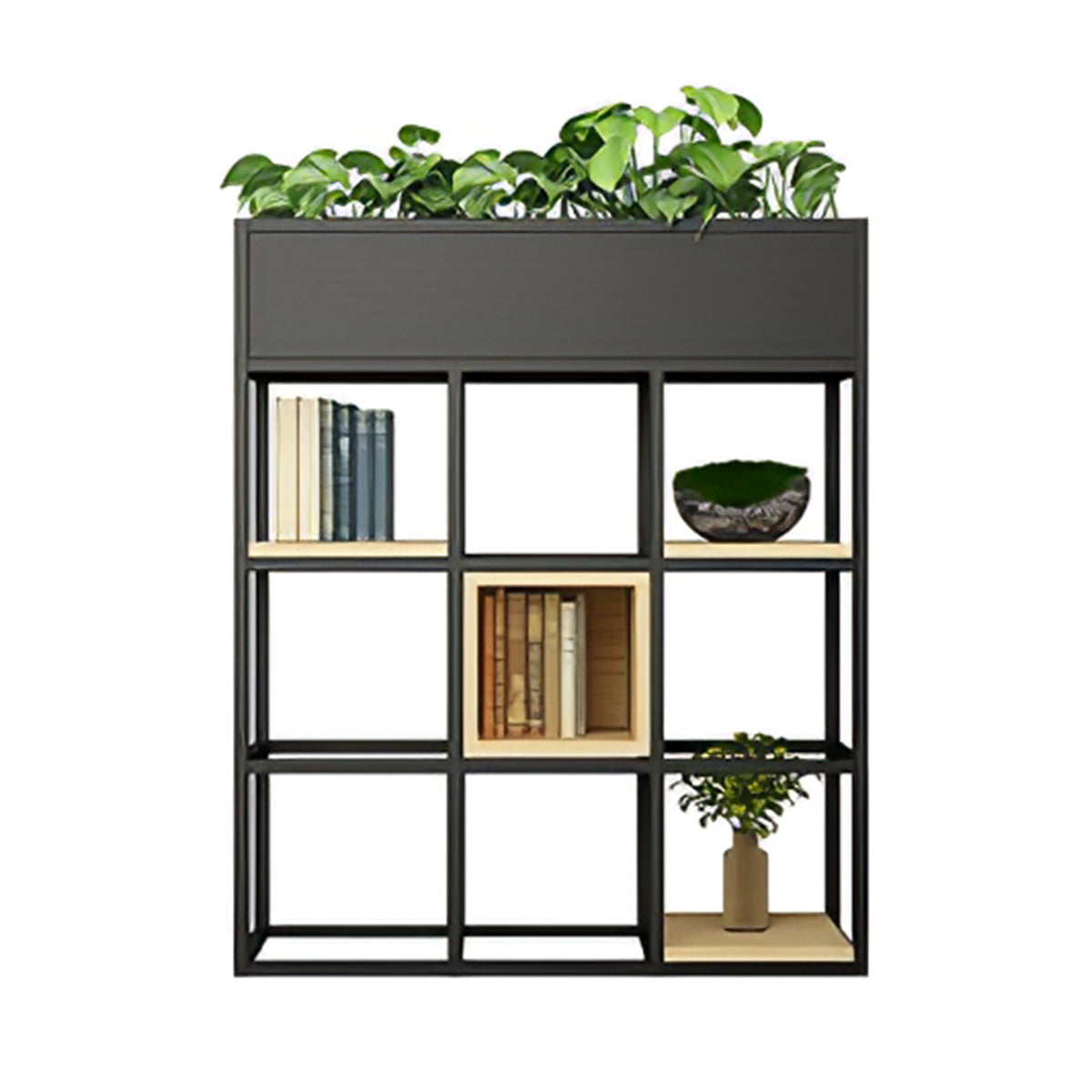 Multi-Functional Iron Frame Divider Storage Shelf for Offices & Living Room