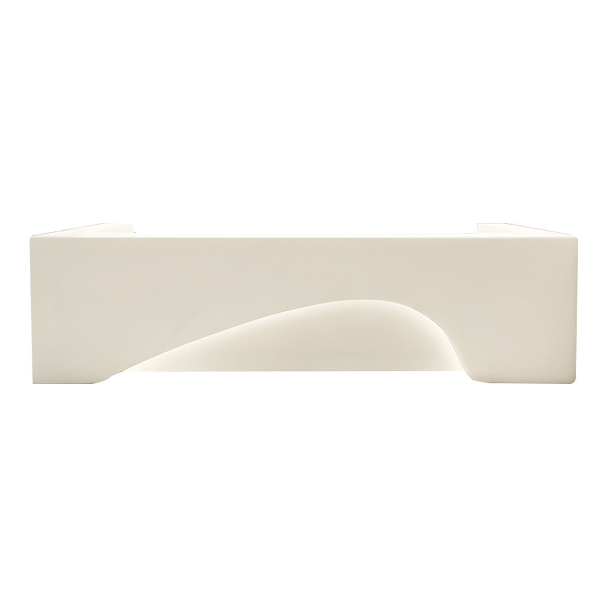 Curved Lacquered Reception Desk 71–134 in Wide