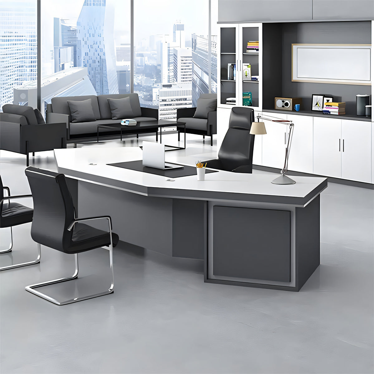Executive Desk 87–126 in Wide with Dial Lock