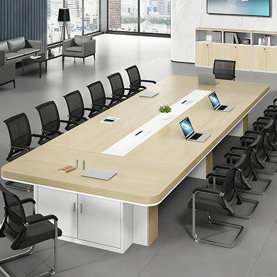 Conference Table 79–315 in Long with Cable Box