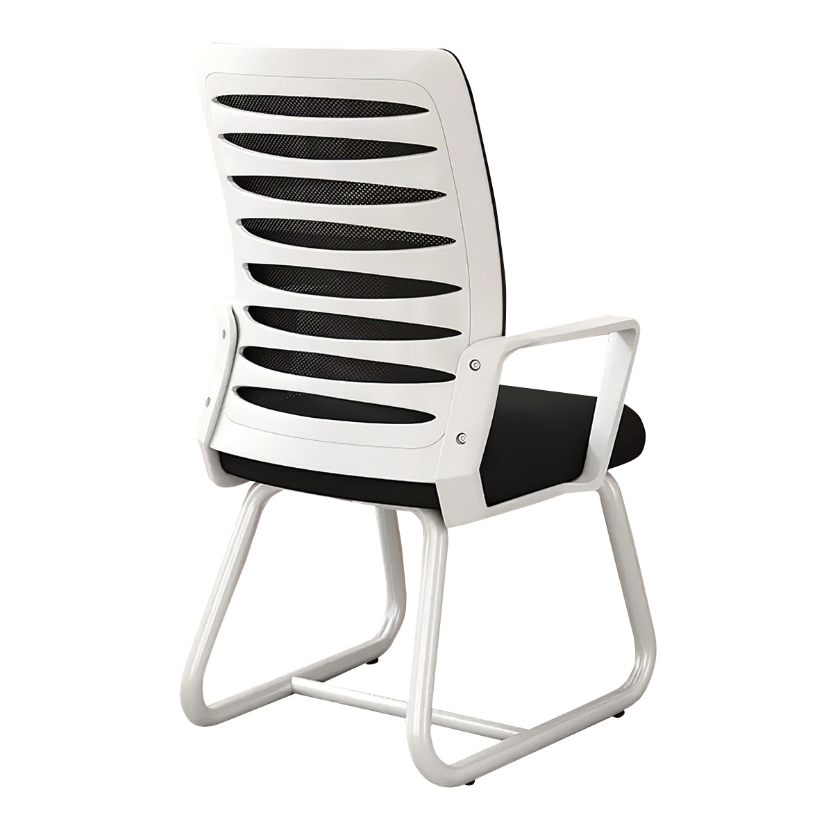 office chair in black mesh white frame color option