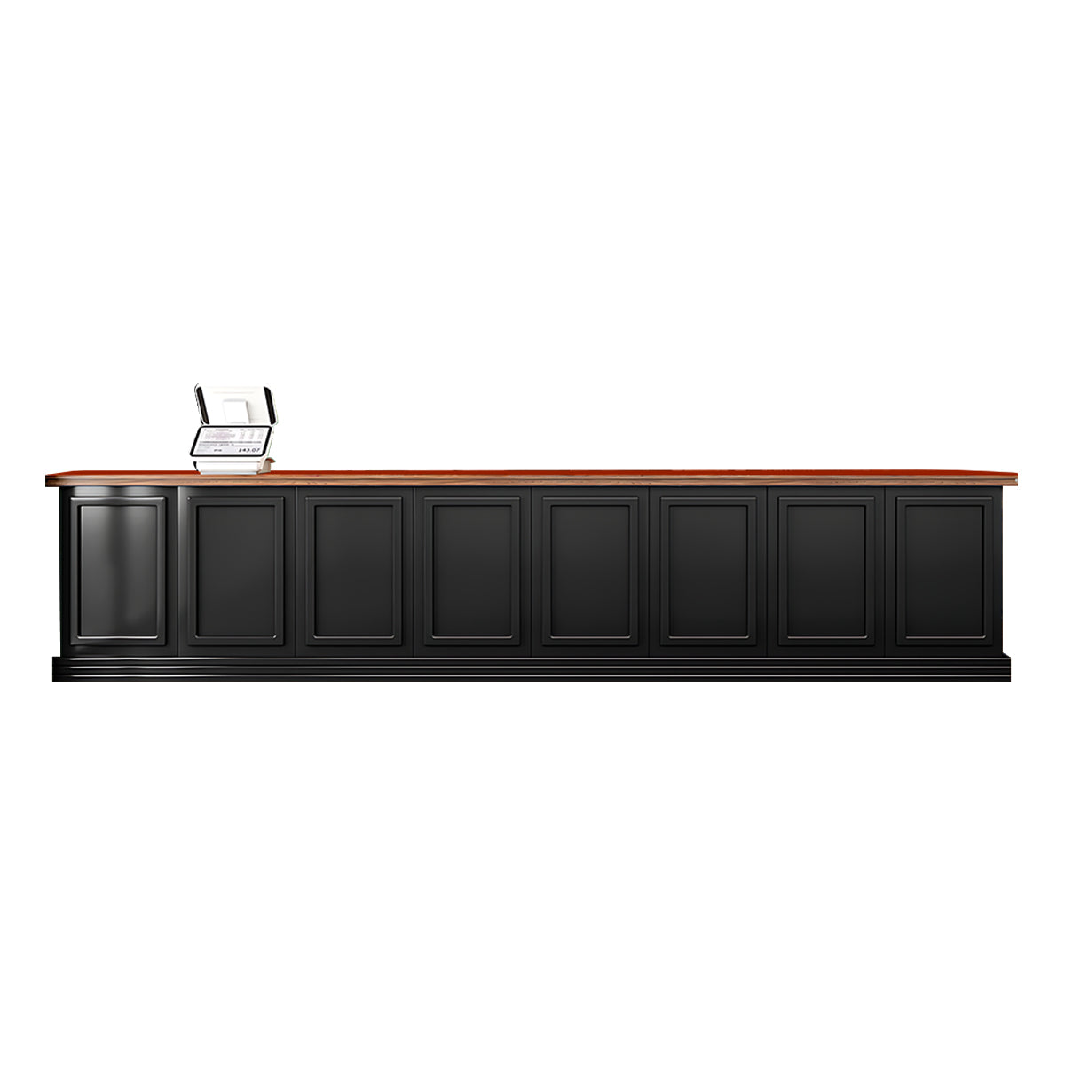 Reception Desk, Black, Black finish, L39" x W24" x H39", for reception area or front office, commercial reception furniture