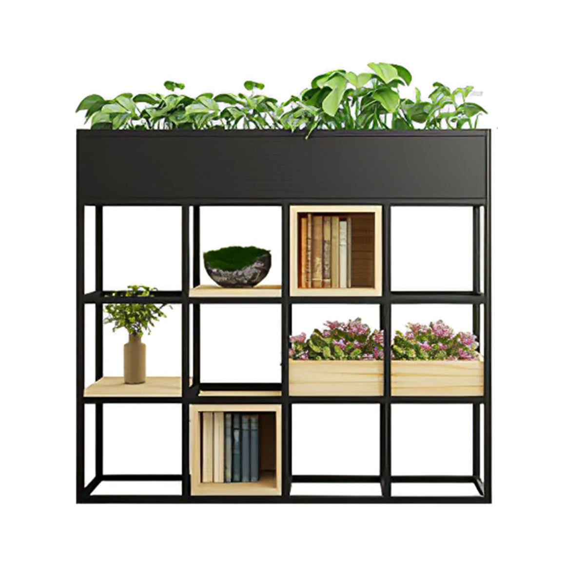 Multi-Functional Iron Frame Divider Storage Shelf for Offices & Living Room