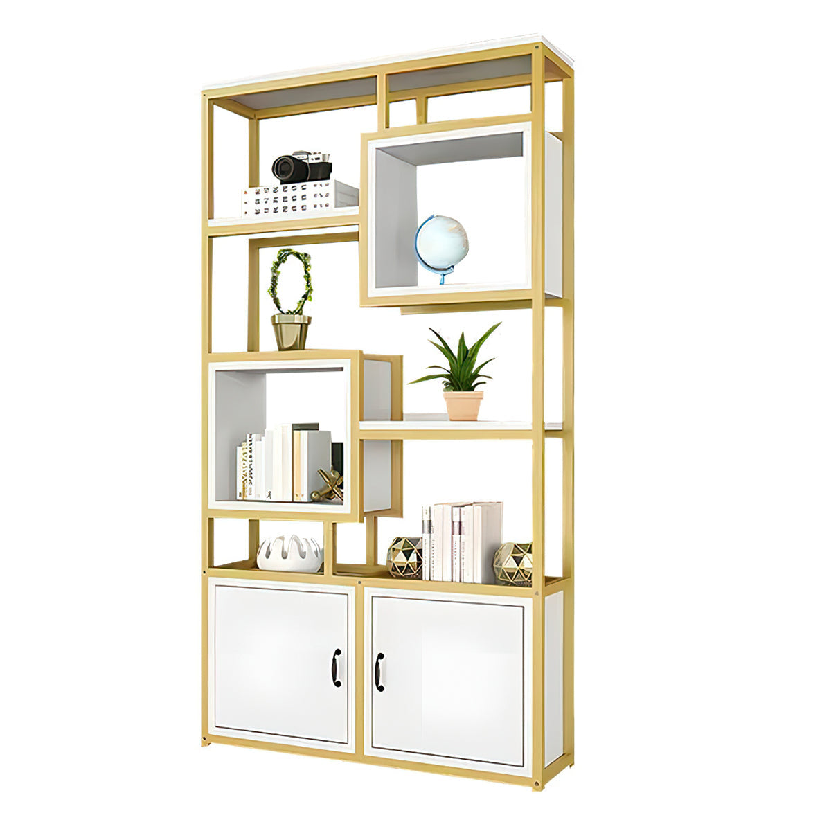 Minimalist Floor Standing Living Room Partition Storage Shelves