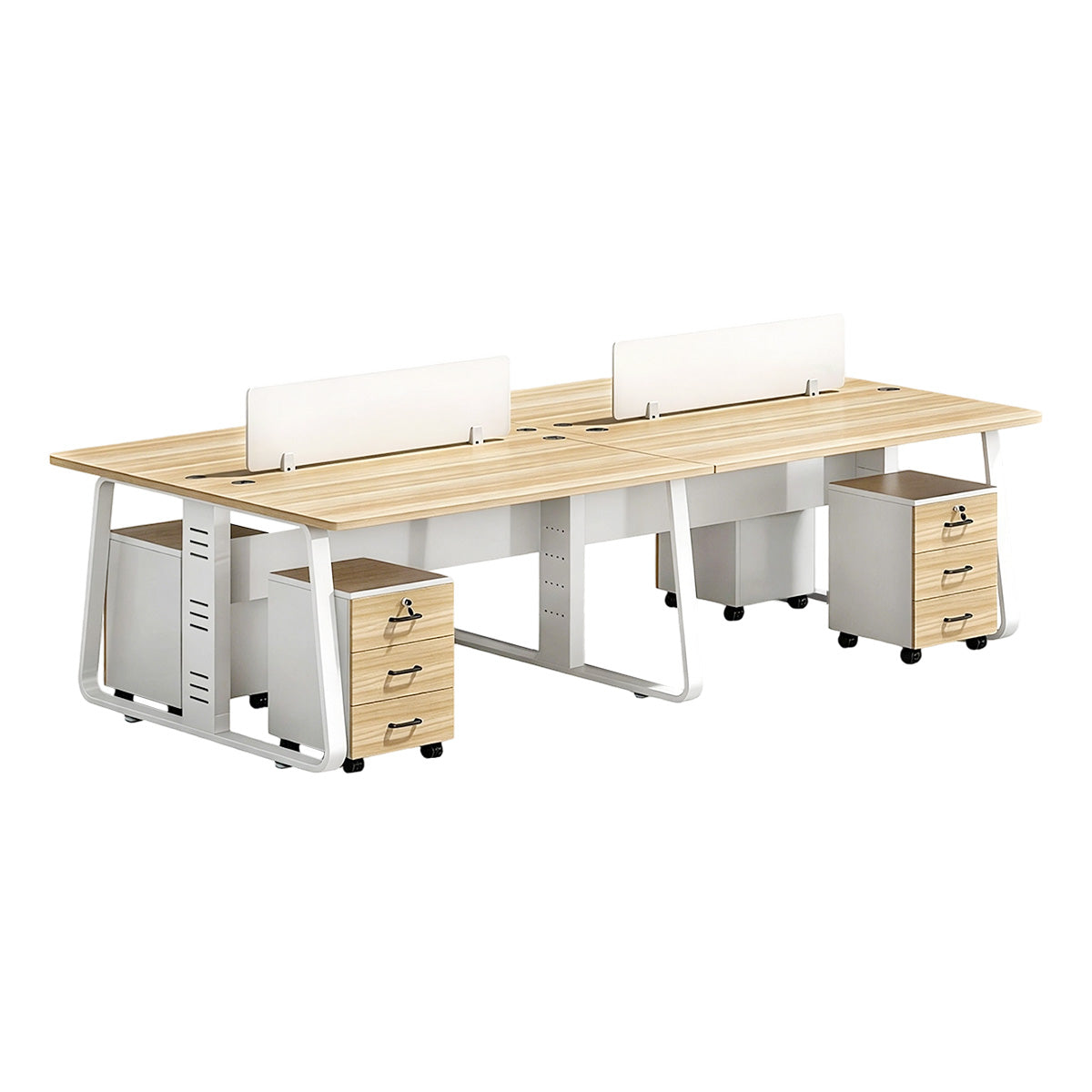 Face-to-Face Desk 47–142 in Wide with Steel Base