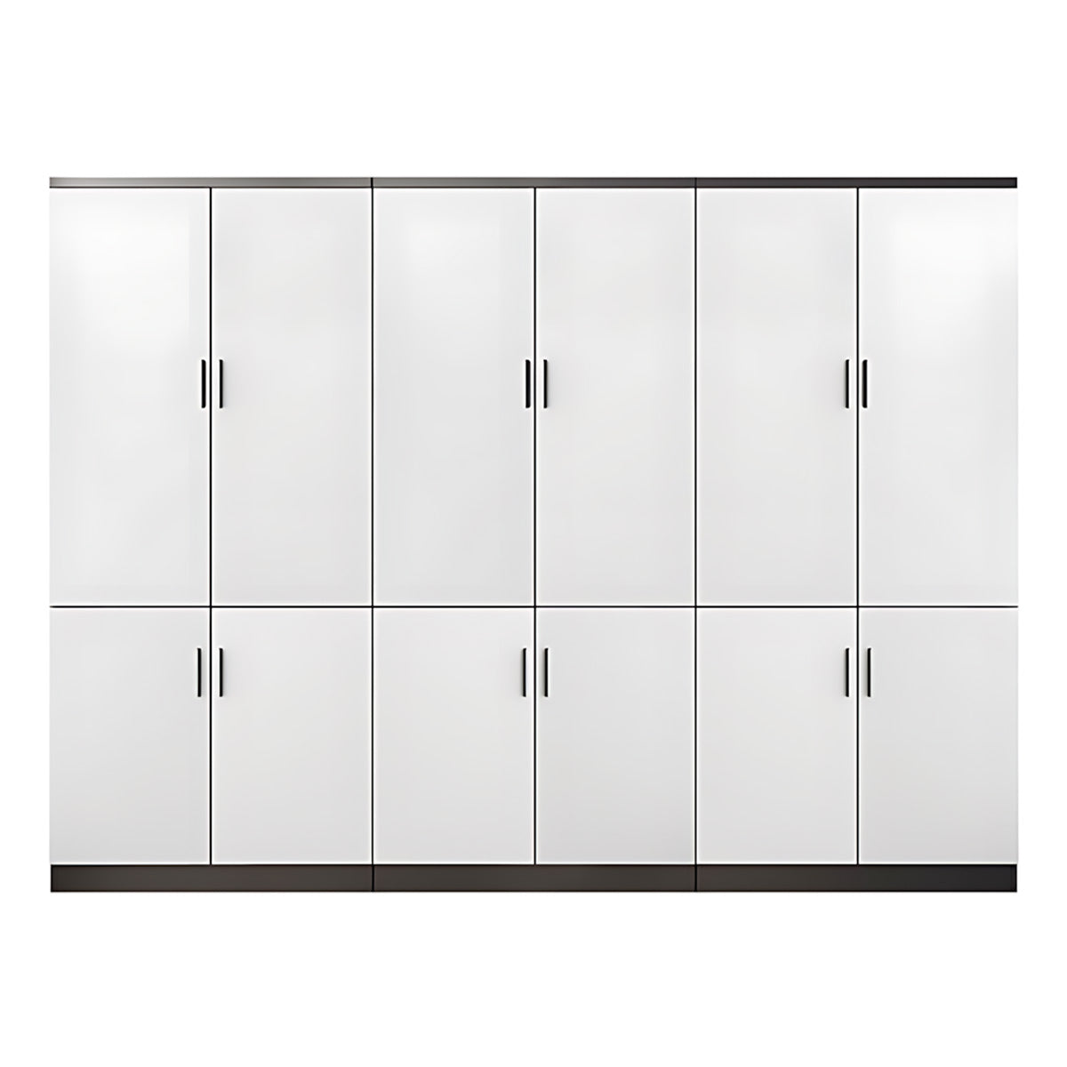 Anzhap office storage cabinet with open compartments, open cabinet detail