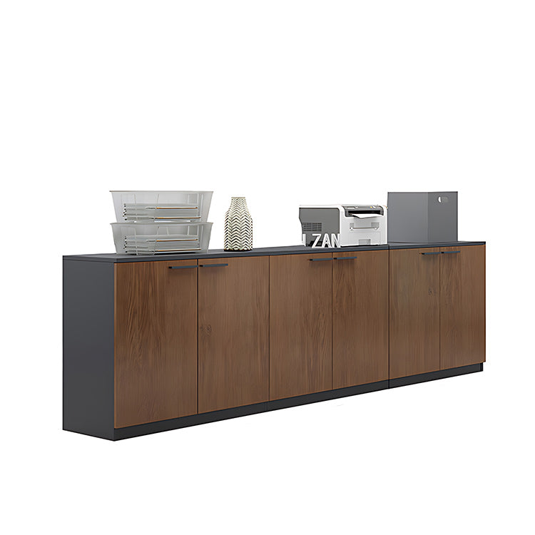 File Cabinet, 6 Teak Low Cabinet, Teak finish, for office storage space, office storage furniture