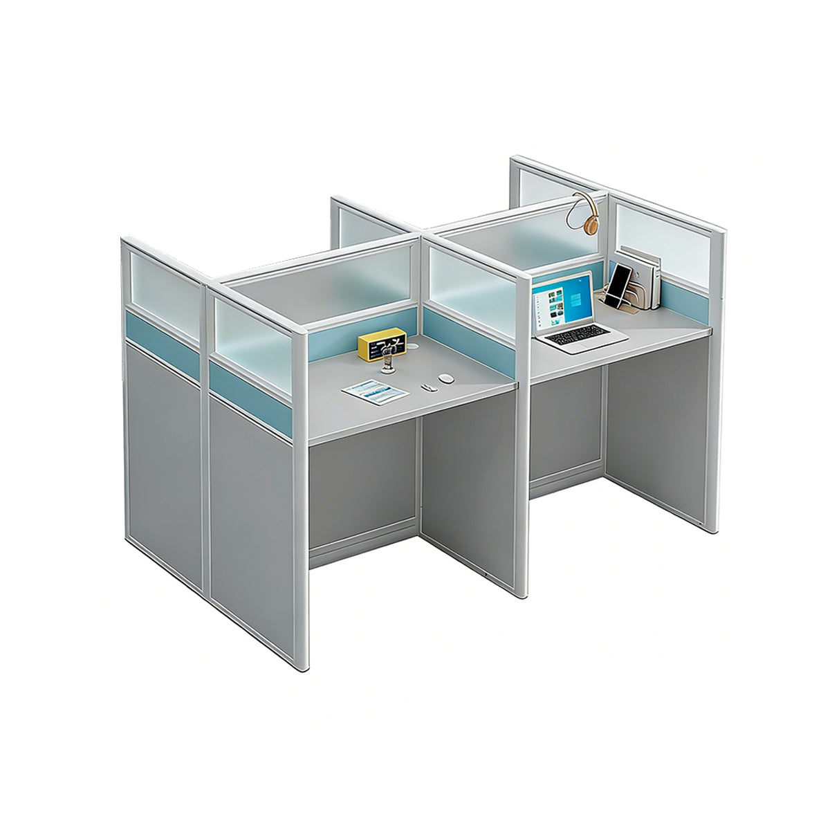 Modular Workstations & Desks-1, 4-Person, L67" x W51" x H43", for executive office workspace, modern executive office furniture