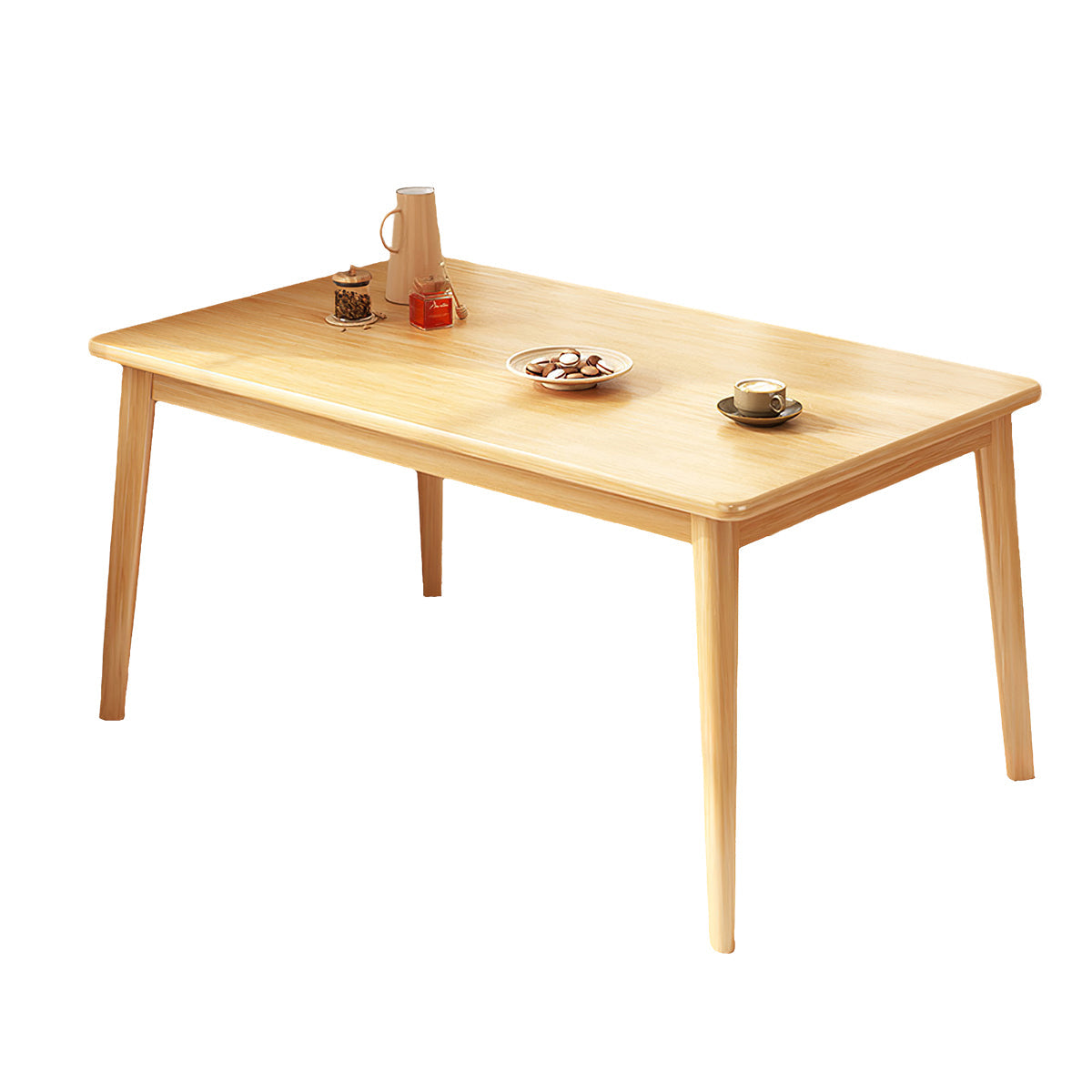 Dining Table with Backrest, Solid Wood & Space-Saving for Dining Room