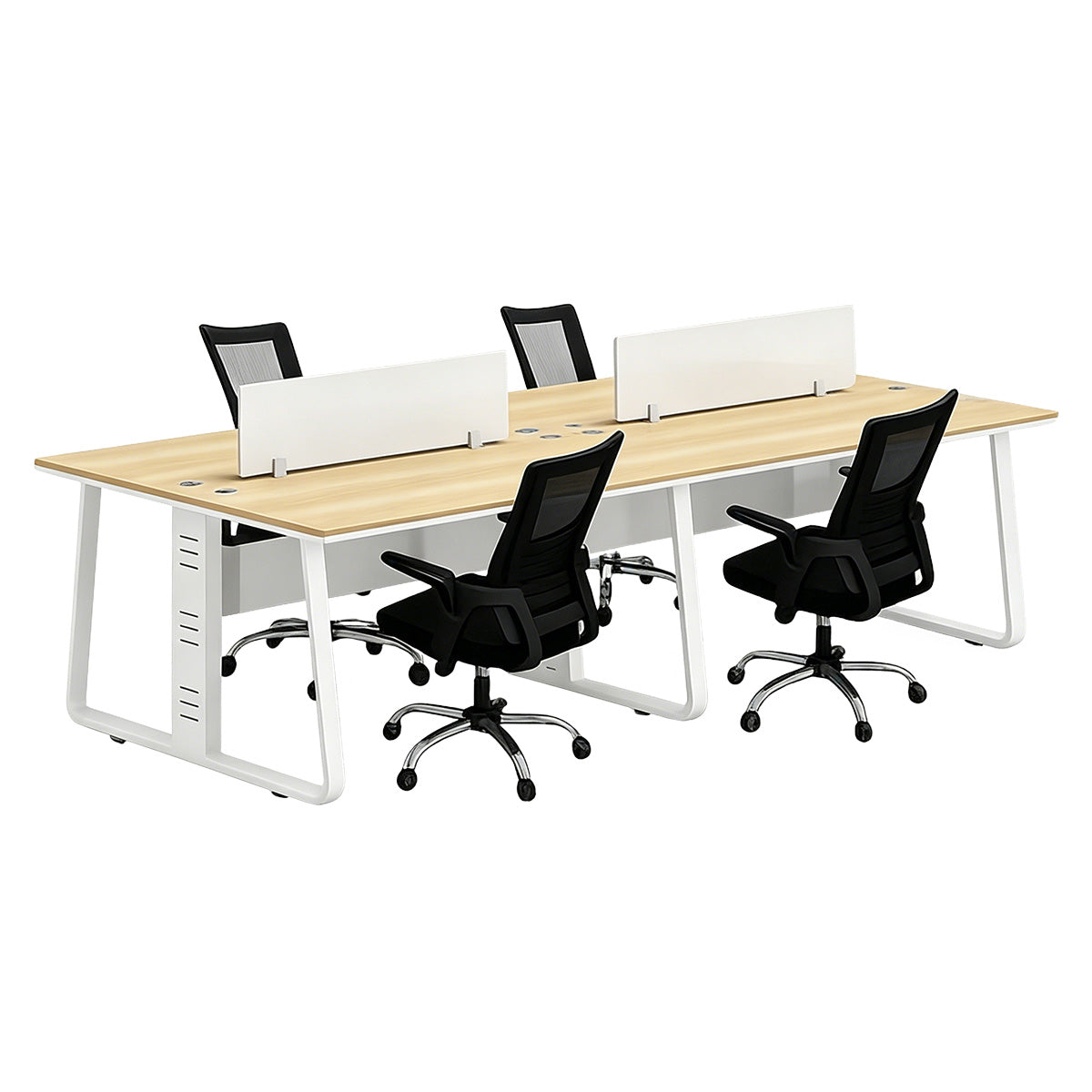 Face-to-Face Desk 47–142 in Wide with Steel Base