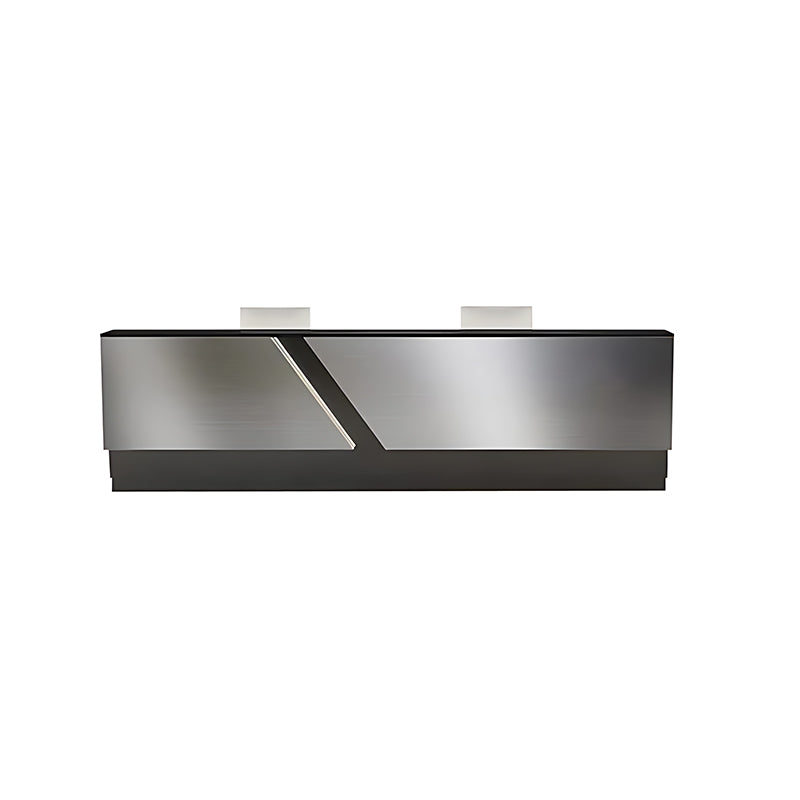Wavy Reception Desk 39–87 in Wide, Two-Tier Top