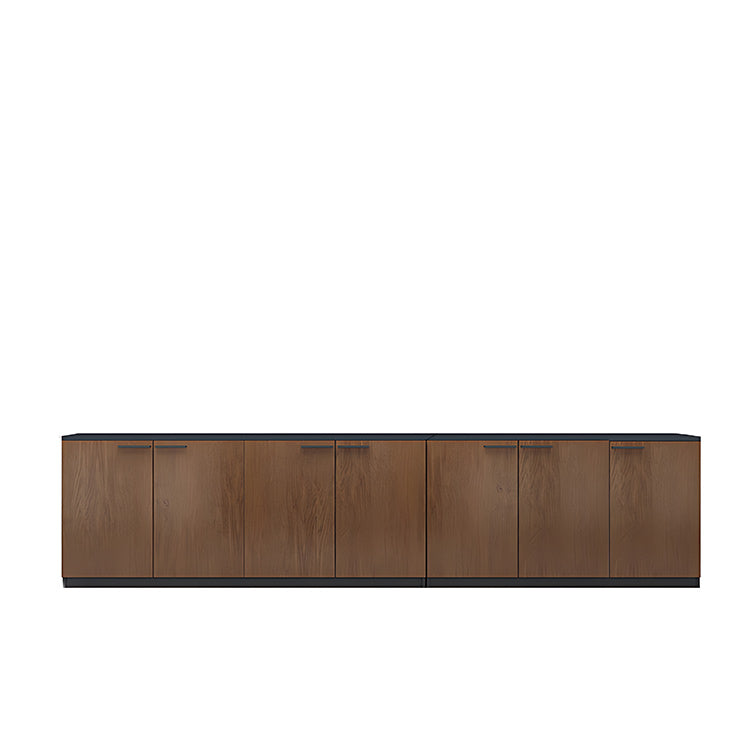 File Cabinet, 7 Teak Low Cabinet, Teak finish, for office storage space, office storage furniture