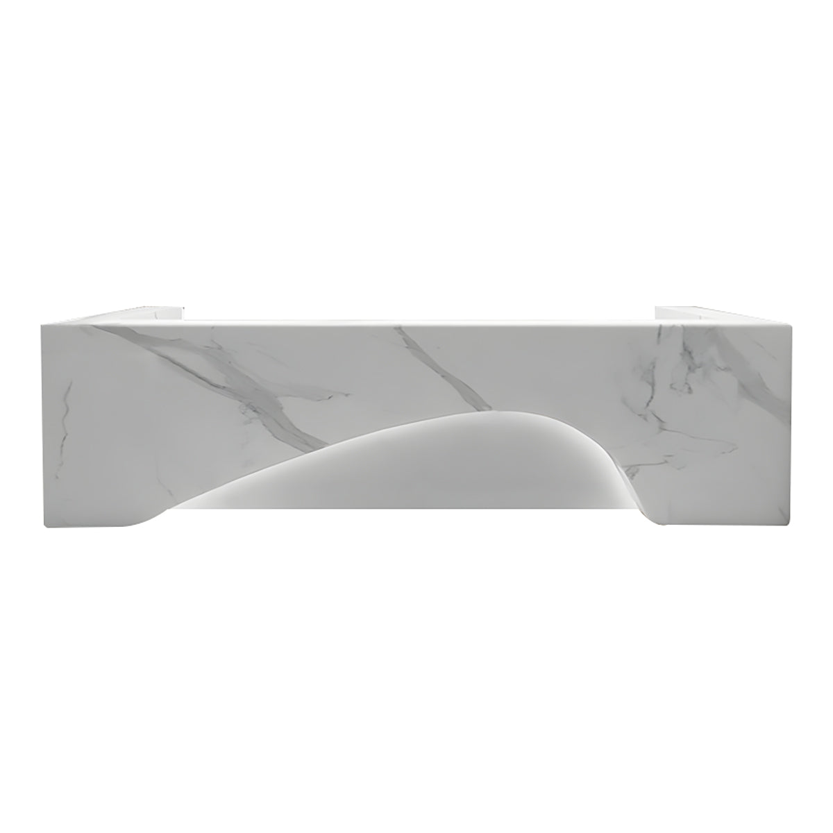 Curved Lacquered Reception Desk 71–134 in Wide