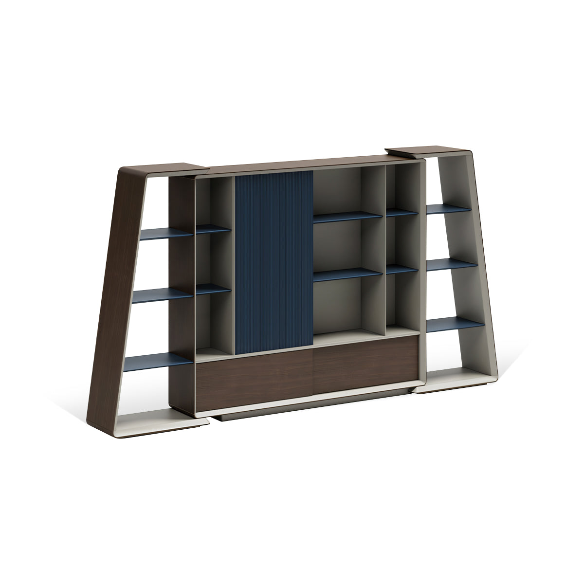 Walnut Executive Desk 94–126 in Wide