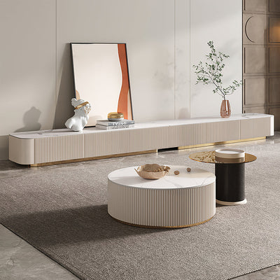 Sintered-Stone TV Stand 71–142 in Wide, Drawers