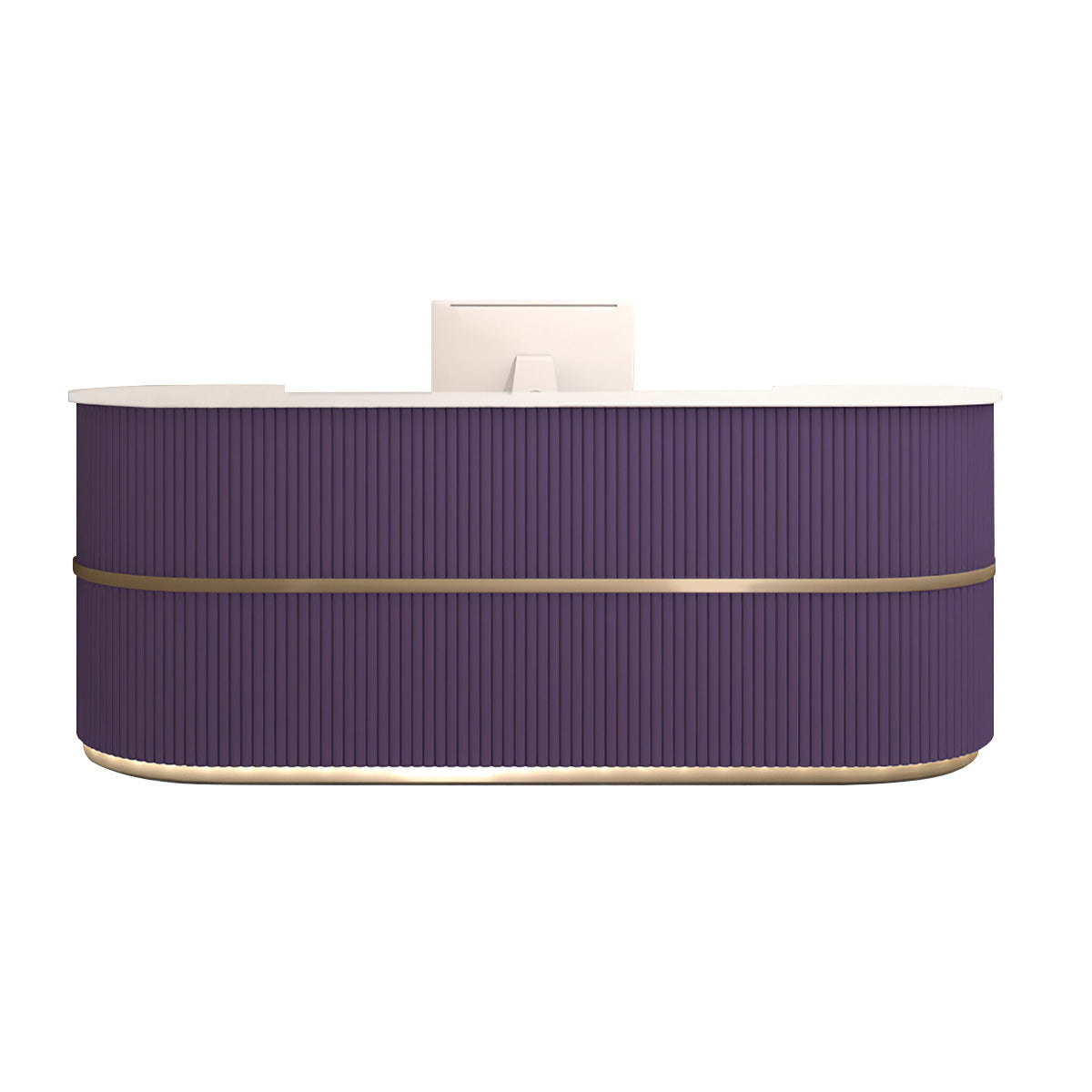 Stylish Semi-Circular Curved Reception Desk for Salon and Clothing Store