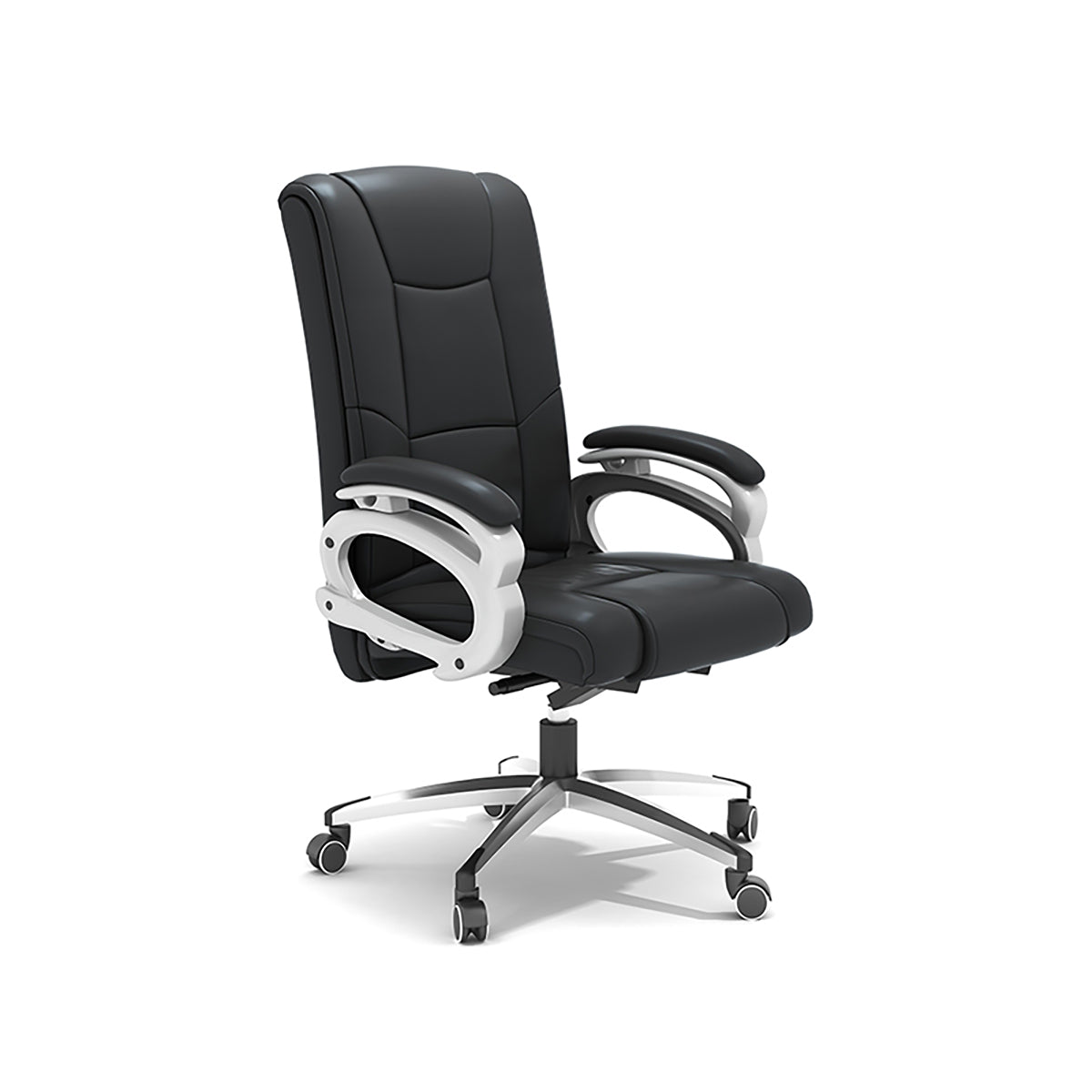 Two-Tone L-Shaped Executive Desk 71–118 in Wide