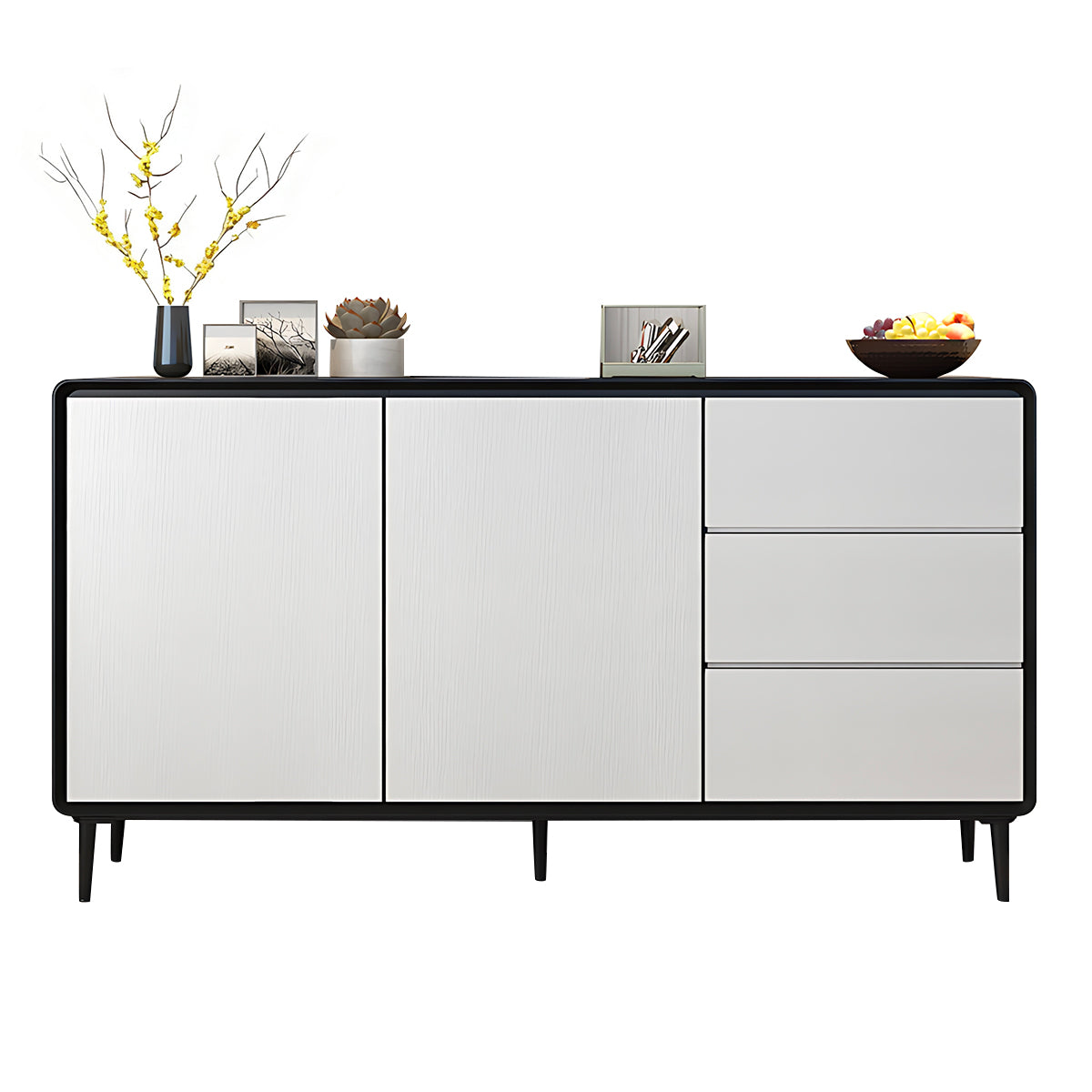 Storage cabinet in black + white color option