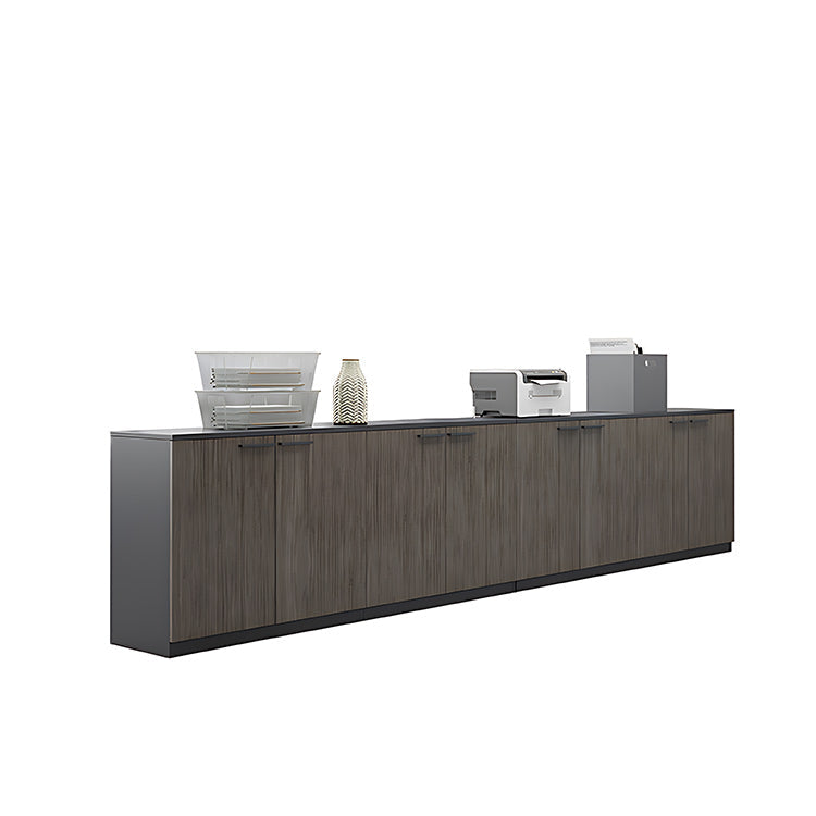 File Cabinet, 6 Grey Oak Low Cabinet, Grey Oak finish, for office storage space, office storage furniture