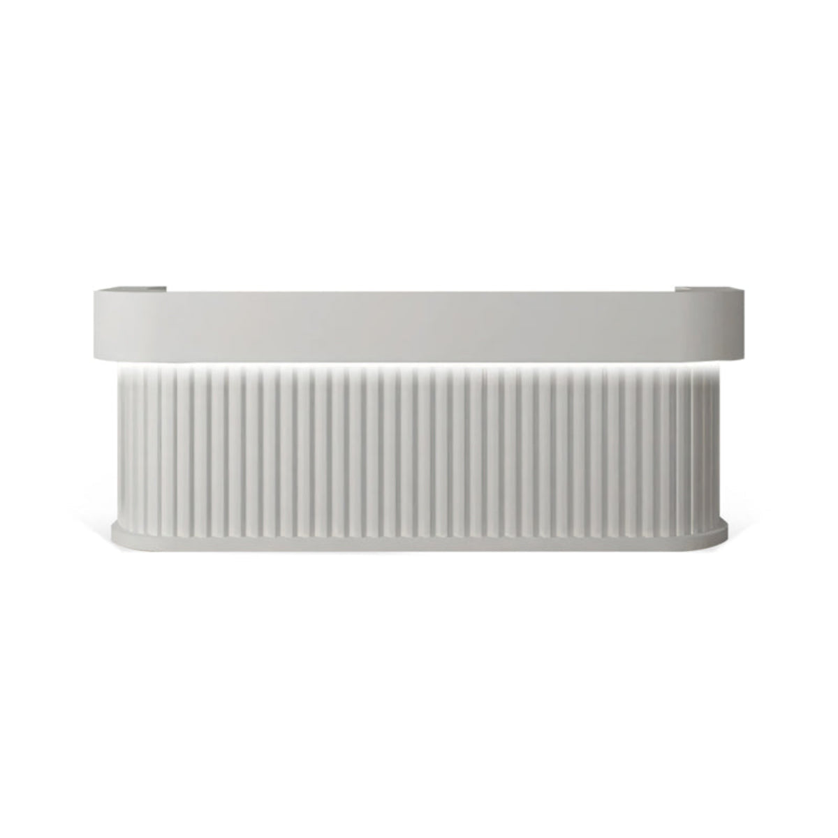 Fluted Reception Desk 39–134 in Wide, Drawers