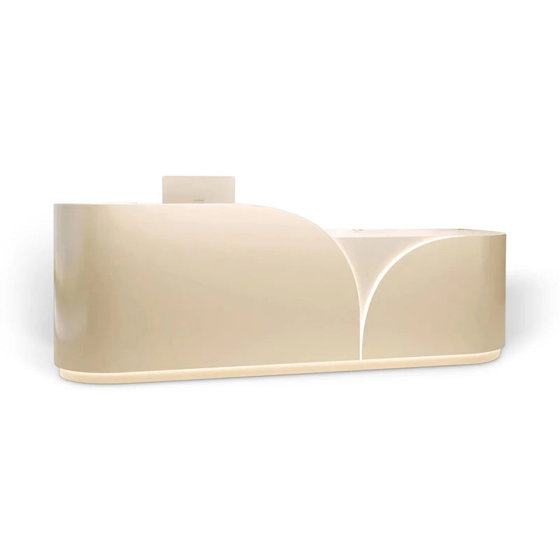 Gloss Reception Desk 55–142 in Wide, LED Strip