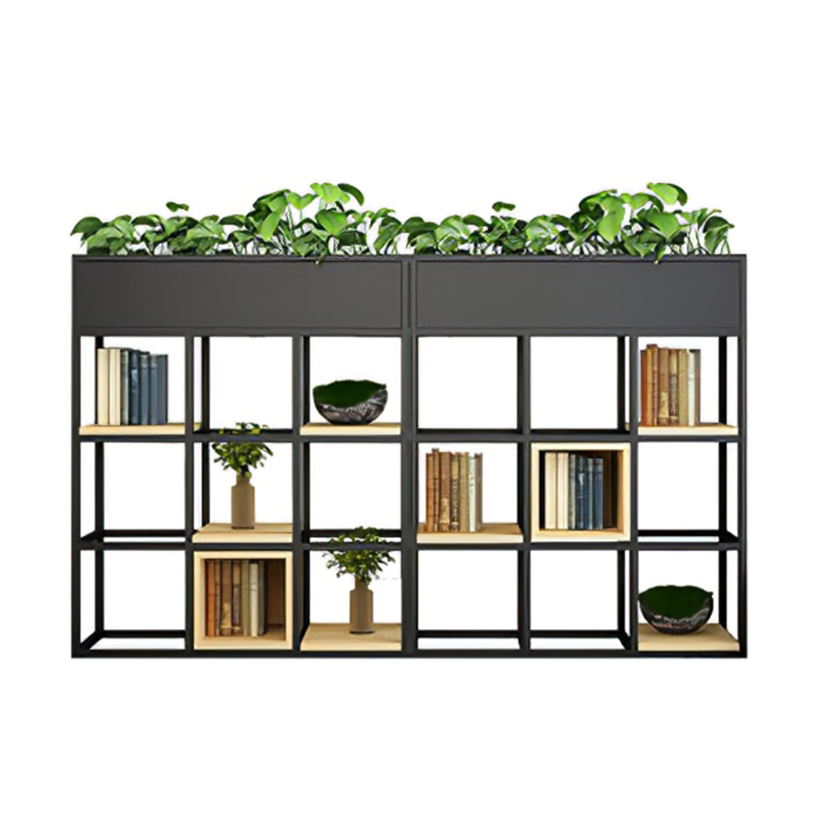 Multi-Functional Iron Frame Divider Storage Shelf for Offices & Living Room