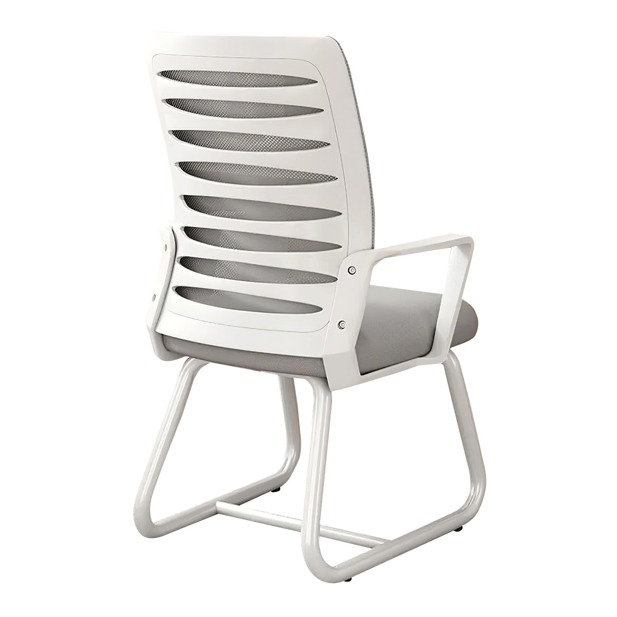 office chair in gray mesh white frame color option