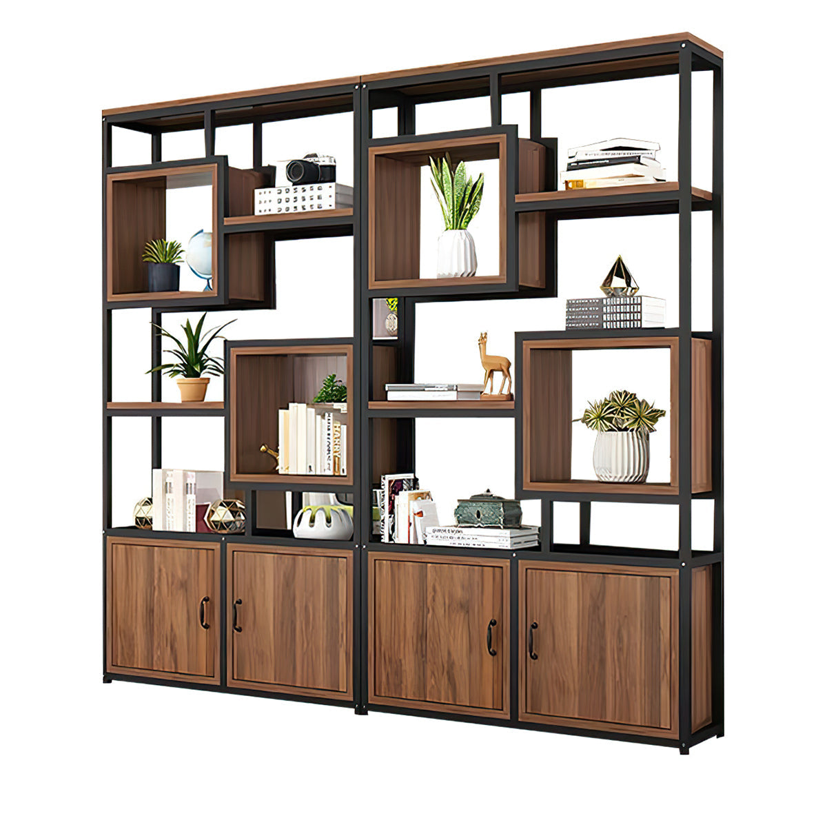Minimalist Floor Standing Living Room Partition Storage Shelves